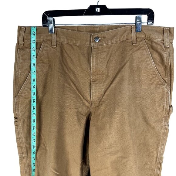 Carhartt Mens 40x32 Duck Durable Canvas Brown Utility Chore Work Pants Carpenter - Picture 14 of 16
